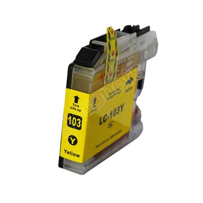 Gotoners™ Brother New Compatible LC103Y XL Yellow Inkjet Cartridge, High Yield