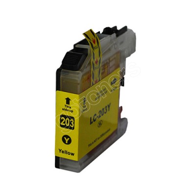Gotoners™ Brother New Compatible LC203Y Yellow Inkjet Cartridge, Standard Yield