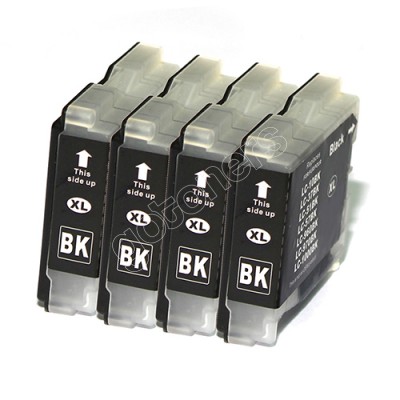 Gotoners™ Brother New Compatible LC51BK XL Black Inkjet Cartridge, High Yield, 4 Pack
