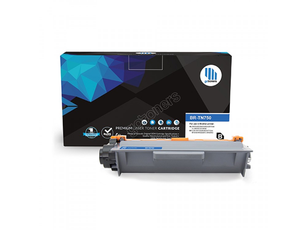 Gotoners™ Brother New Compatible TN-750BK Black Toner, High Yield