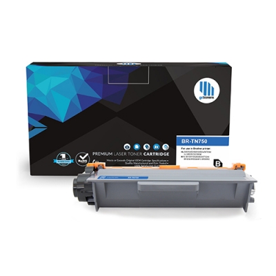 Gotoners™ Brother New Compatible TN-750BK Black Toner, High Yield