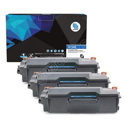 Gotoners™ Brother New Compatible TN-880BK Black Toner, Extra Yield Version of TN-820BK, 3 Pack
