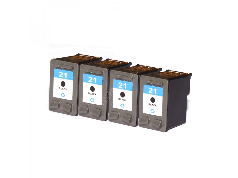 Gotoners™ HP Compatible 21 (C9351A) Black Remanufactured Inkjet Cartridge, Standard Yield, 4 Pack