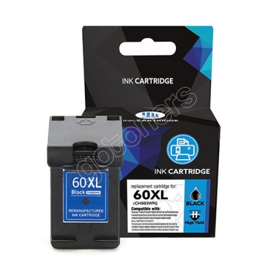 Gotoners™ HP Compatible 60XL BK (CC640W) Black Remanufactured Inkjet Cartridge, High Yield