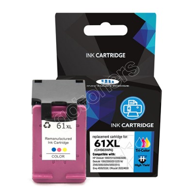 Gotoners™ HP Compatible 61XL C (CH564HE) Tri-Color Remanufactured Inkjet Cartridge, High Yield