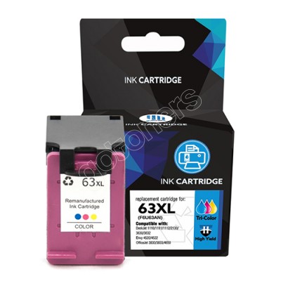 Gotoners™ HP Compatible 63XL C (F6U63AN) Tri-Color Remanufactured Inkjet Cartridge, High Yield