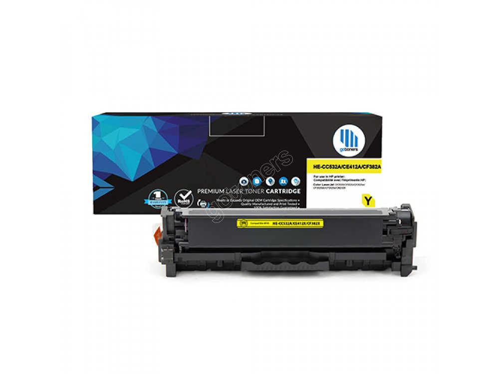 Gotoners™ HP New Compatible CC532A (304A) Yellow Toner, Standard Yield
