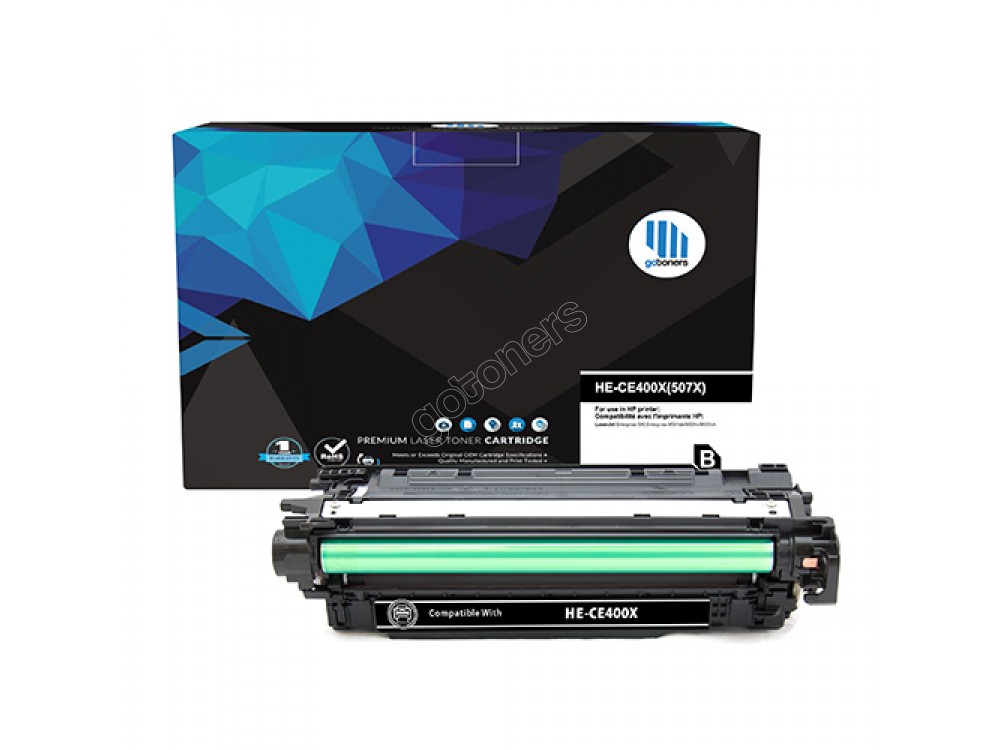 Gotoners™ HP Compatible CE400X (507X) Black Remanufactured Toner , High Yield