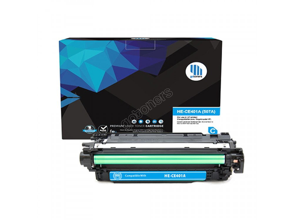 Gotoners™ HP Compatible CE401A (507A) Cyan Remanufactured Toner , Standard Yield