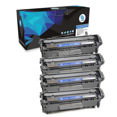 Gotoners™ HP New Compatible Q2612X (12X) Black Toner Cartridge, High Yield, 4 Pack