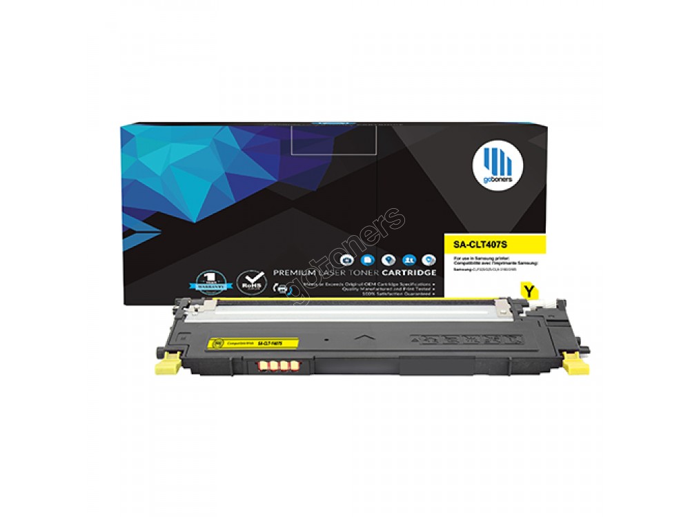 Gotoners™ Samsung New Compatible CLT-Y407S Yellow Toner, Standard Yield
