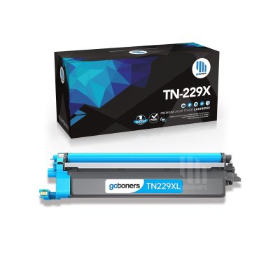 Gotoners - Gotoners [With Chip] Brother TN-229XL TN229XL Compatible Cyan High Yield Toner Cartridge