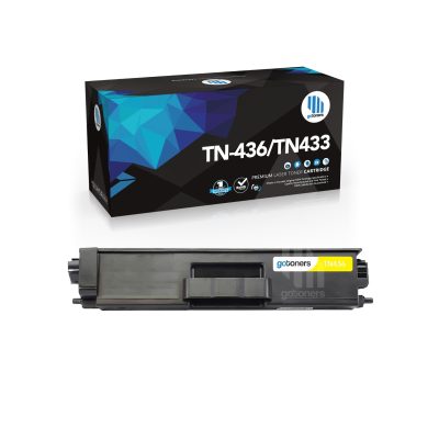Gotoners - Gotoners Brother TN-436 TN436 TN-433 Compatible Yellow Extra High Yield Toner Cartridge