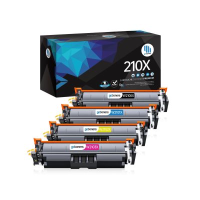 Gotoners - Gotoners [With Chip] HP W2100X/1/2/3X 210X Compatible BK/C/M/Y High Yield Toner Cartridge - 4 Pack