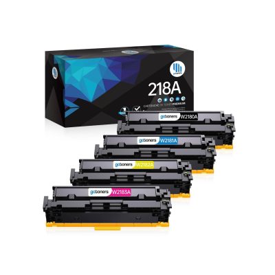 Gotoners - Gotoners [With Chip] HP W2180A/1/2/3A 218A Compatible BK/C/M/Y Standard Yield Toner Cartridge - 4 Pack