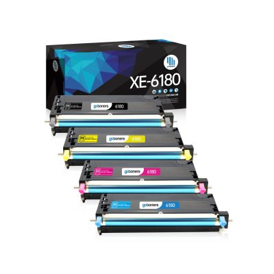 Gotoners - Gotoners Xerox 113R00726 113R00723 1113R00724 113R00725 (6180) Combo Remanufactured BK/C/M/Y High Yield Toner Cartridge - 4 Pack