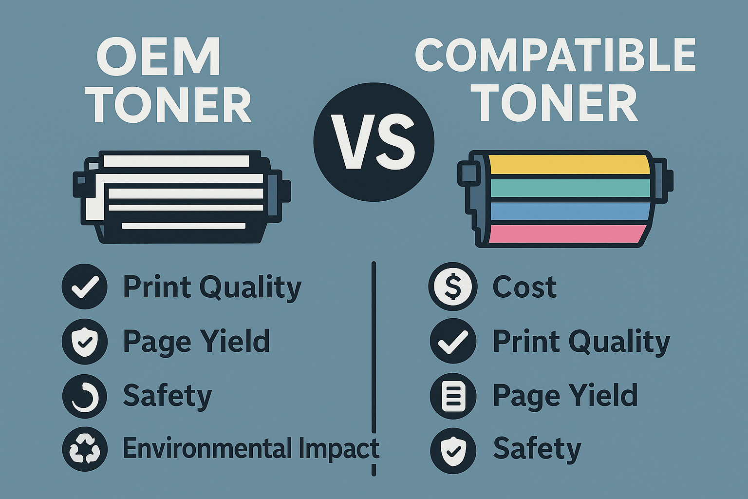 Comparison of toner types and features