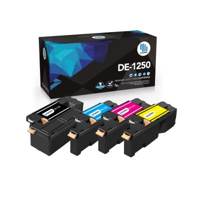 Gotoners - Gotoners Dell 331-0777 331-0778 331-0779 331-0780 (1250/1350) Combo Compatible BK/C/M/Y Standard Yield Toner Cartridge - 4 Pack