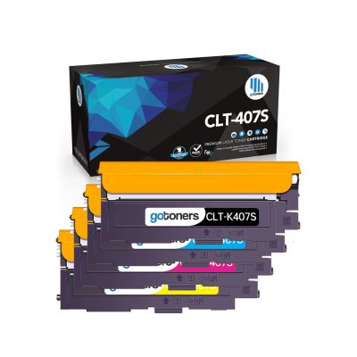 Gotoners - Gotoners Samsung CLT-407S CLT407S Combo Compatible BK/C/M/Y Toner Cartridge Standard Yield - 4 Pack