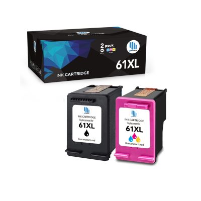 Gotoners - Gotoners HP 61XL CH563WN CH564WN Combo Remanufactured Black & Color High Yield Ink Cartridge - 2 Pack