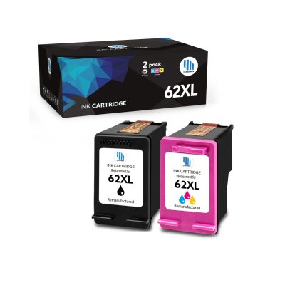 Gotoners - Gotoners HP 62XL C2P05AN C2P07AN Combo Remanufactured Black & Color High Yield Ink Cartridge - 2 Pack