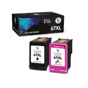 Gotoners - Gotoners HP 67XL 3YM57AN 3YM58AN Combo Remanufactured Black & Color Ink Cartridge High Yield - 2 Pack