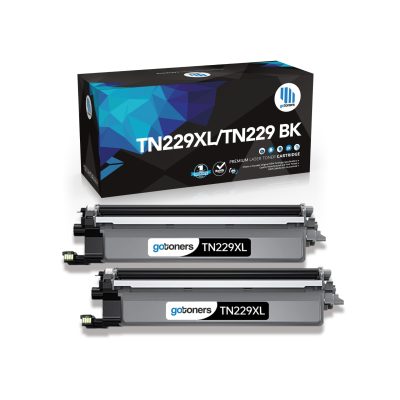 Gotoners - Gotoners [With Chip] Brother TN-229XL TN229XL Compatible Black Toner Cartridge High Yield -2 Pack