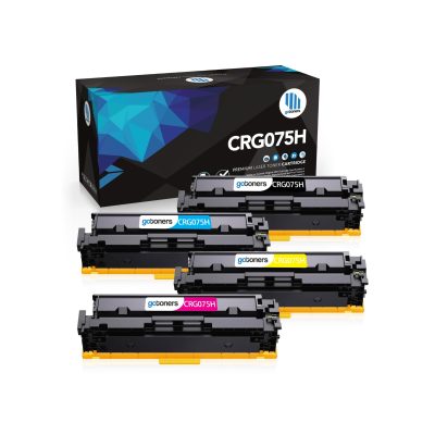 Gotoners - Gotoners [With Chip] Canon CRG075H CRG 075H Compatible BK/C/M/Y High Yield Toner Cartridge - 4 Pack