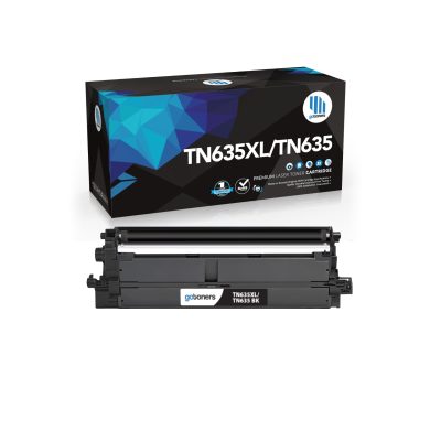 Gotoners - Gotoners [With Chip] Brother TN635XL TN-635XL TN635 TN-635 Compatible Black High Yield Toner Cartridge - 1 Pack