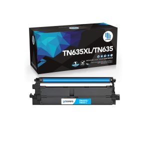Gotoners - Gotoners [With Chip] Brother TN635XL TN-635XL TN635 TN-635 Compatible Cyan High Yield Toner Cartridge - 1 Pack