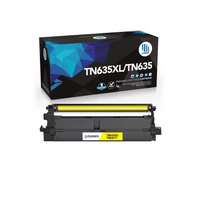 Gotoners - Gotoners [With Chip] Brother TN635XL TN-635XL TN635 TN-635 Compatible Yellow High Yield Toner Cartridge - 1 Pack